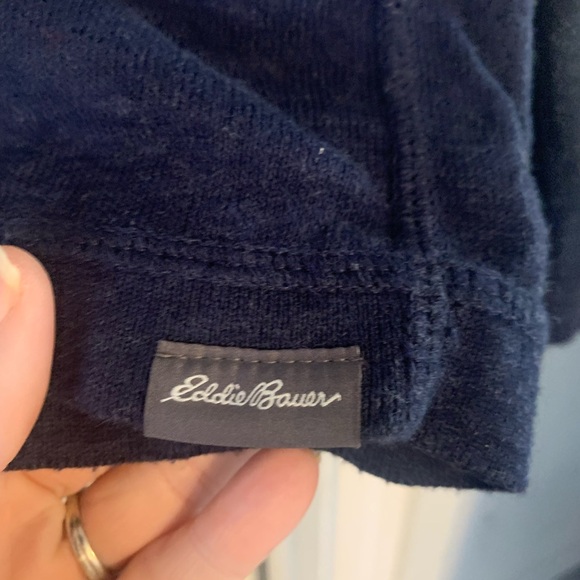 Eddie Bauer Men's Blue V-Neck Wool Blend Sweater Size 2XL - Picture 4 of 7